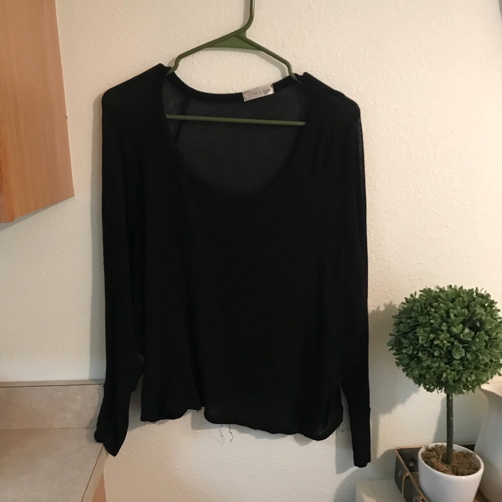 Black tea n rose dolman top